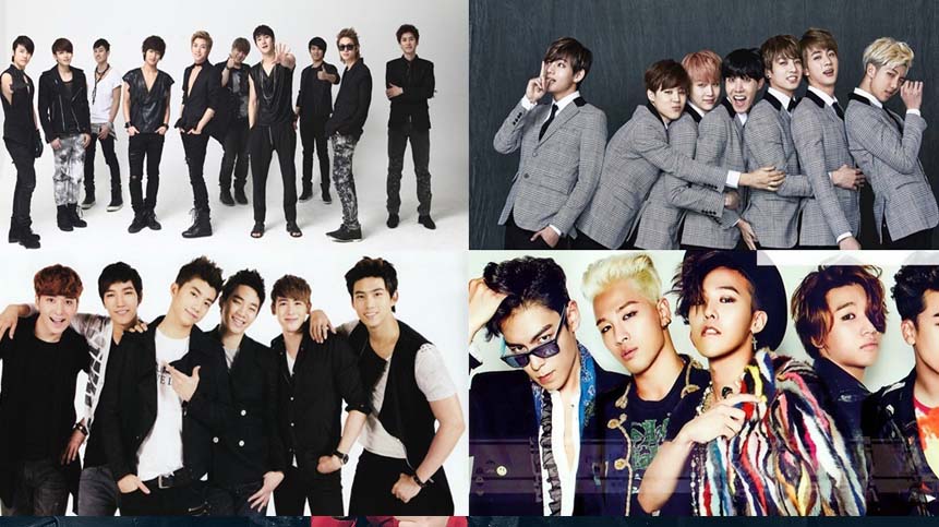cultura pop, bts, exo, got7,seventeen, grupos coreanos masculinos, idols coreanos kpop. shinee, txt, youtube